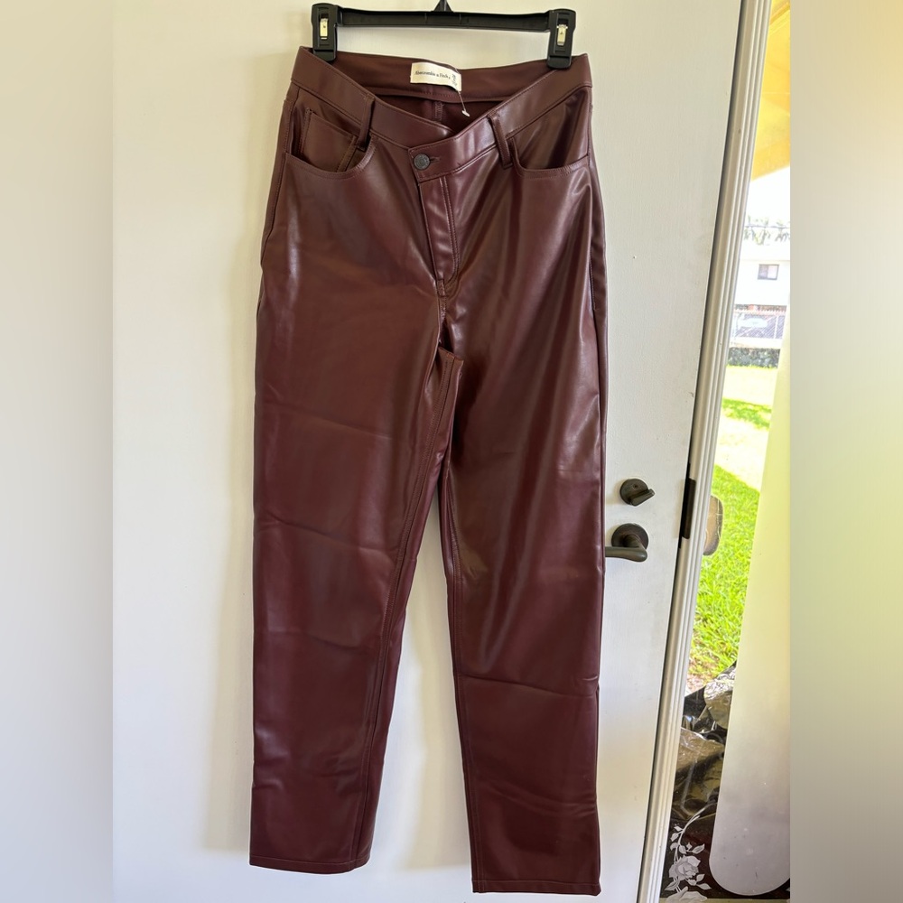 Abercrombie & fitch faux leather pants
